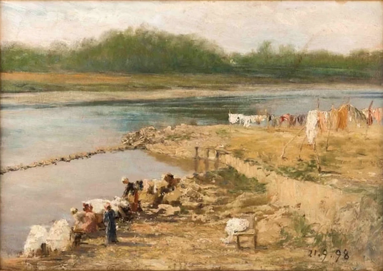 Lavandaie al fiume
